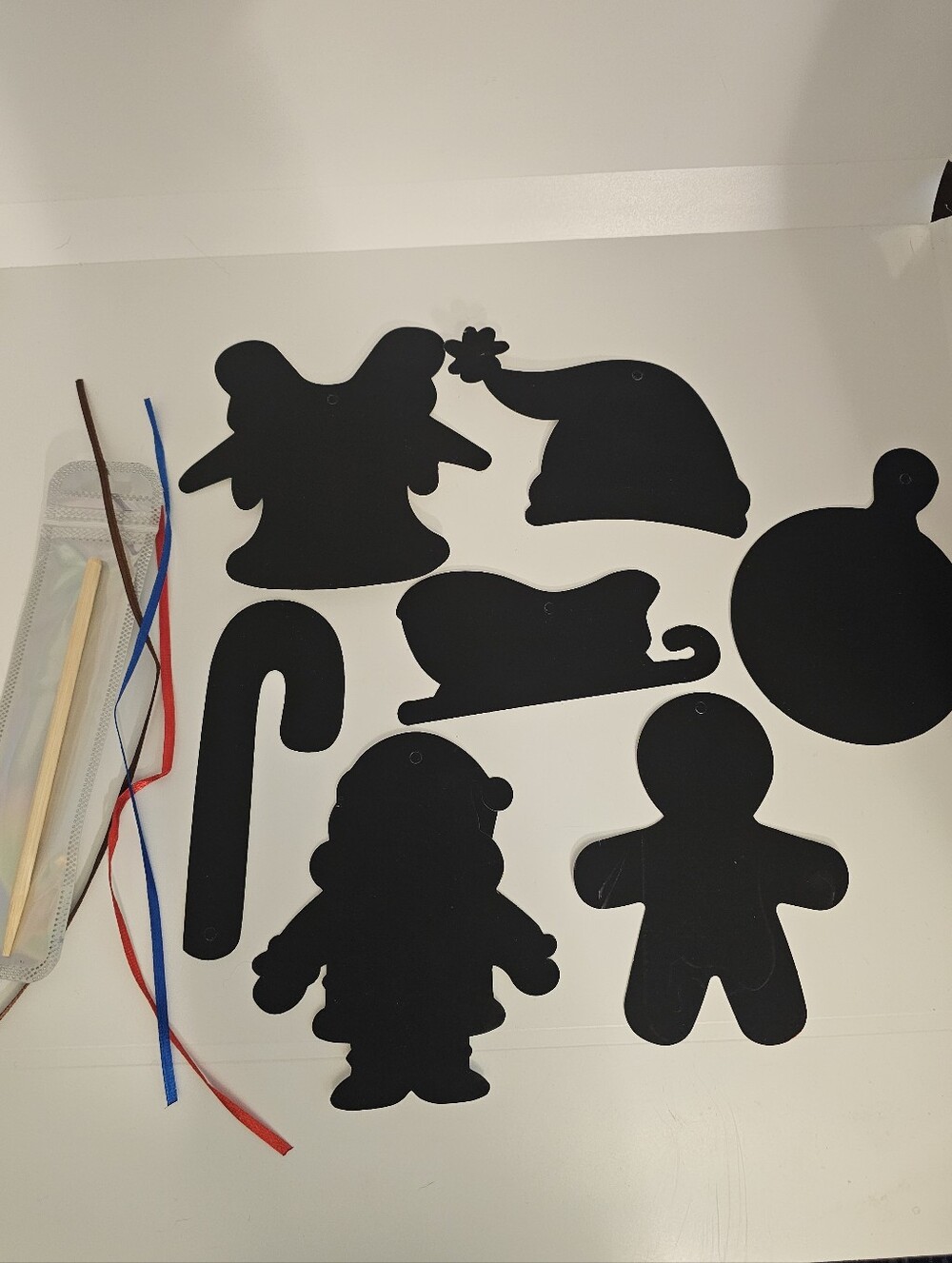Colorful Scratch Art Orniments - Holiday Set